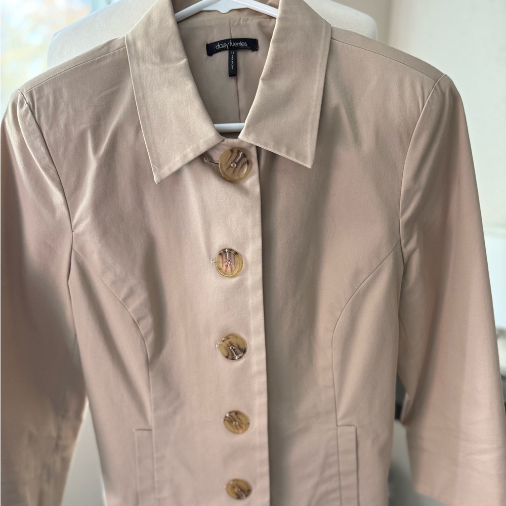 Khaki 3/4 sleeve jacket